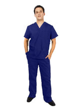 Load image into Gallery viewer, Natural Uniforms Men's Scrub Set Medical Scrub Top and Pants Navy