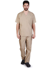 Load image into Gallery viewer, Natural Uniforms Men's Scrub Set Medical Scrub Top and Pants Khaki