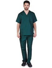 Load image into Gallery viewer, Natural Uniforms Men's Scrub Set Medical Scrub Top and Pants Hunter