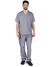 Load image into Gallery viewer, Natural Uniforms Men's Scrub Set Medical Scrub Top and Pants Charcoal