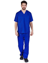 Load image into Gallery viewer, Natural Uniforms Men's Scrub Set Medical Scrub Top and Pants Royal