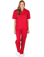 Load image into Gallery viewer, M&M SCRUBS Women Set Medical Top and Pants. Run Large Red