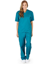 Load image into Gallery viewer, M&M SCRUBS Women Set Medical Top and Pants. Run Large Teal
