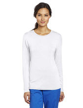 Load image into Gallery viewer, WonderWink Women's Scrubs Silky Long-Sleeve T-Shirt White