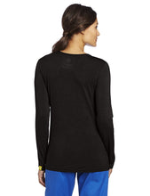 Load image into Gallery viewer, WonderWink Women's Scrubs Silky Long-Sleeve T-Shirt Black