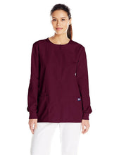 Load image into Gallery viewer, Cherokee Women's Workwear Scrub Warm-Up Jacket Wine