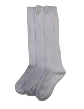 Load image into Gallery viewer, SockGuy Girls' 3 pack Knee High Cable Socks White