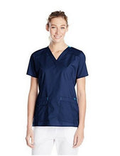 Load image into Gallery viewer, WonderWink Women's Wonderflex Verity Scrub Top Navy