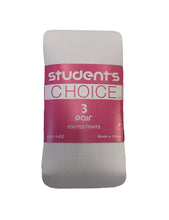 Load image into Gallery viewer, SockGuy Girls' 3 pack Tights White