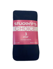 Load image into Gallery viewer, SockGuy Girls' 3 pack Tights Navy