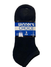 Load image into Gallery viewer, SockGuy Boys' 3 pack Better Low Socks Black