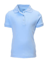 Load image into Gallery viewer, French Toast Girl's Uniform Polo 2 Pack Short Sleeve Interlock Light Blue