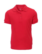 Load image into Gallery viewer, French Toast Girl's Uniform Polo 2 Pack Short Sleeve Interlock Red