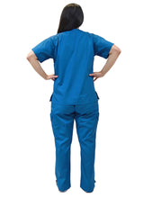 Load image into Gallery viewer, Lizzy-B Collection Women's 6 pocket Fashion Set (Mock wrap top with cargo pant) Caribbean