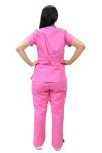 Load image into Gallery viewer, Lizzy-B Collection Women's 6 Pocket Fashion Set (Asiana top with Cargo Pant) Hot Pink Black
