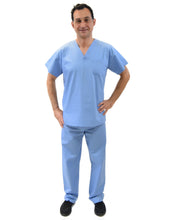 Load image into Gallery viewer, Lizzy-B Men Medical Scrub Set Light Blue