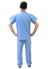 Load image into Gallery viewer, Lizzy-B Men Medical Scrub Set Light Blue