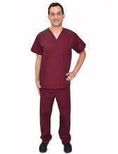 Load image into Gallery viewer, Lizzy-B Men Medical Scrub Set Burgundy