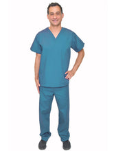 Load image into Gallery viewer, Lizzy-B Men Medical Scrub Set Teal