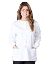 Load image into Gallery viewer, Natural Uniforms Women's Warm Up Jacket (Plus Sizes Available) White