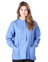 Load image into Gallery viewer, Natural Uniforms Women's Warm Up Jacket (Plus Sizes Available) Ceil Blue