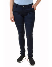 Load image into Gallery viewer, BHSC Uniform Girls' Mid Rise Stretch Super Skinny 5 pants Navy