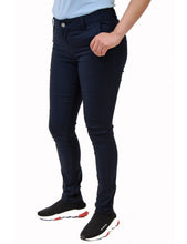 Load image into Gallery viewer, BHSC Uniform Girls' Mid Rise Stretch Super Skinny 5 pants Navy