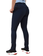 Load image into Gallery viewer, BHSC Uniform Girls' Mid Rise Stretch Super Skinny 5 pants Navy