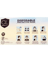 Load image into Gallery viewer, Disposable Protective Face Masks, Pack of 50, 3 layers, FDA approved - The Uniform Superstore
