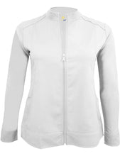 Load image into Gallery viewer, M&M Scrubs Women's Ultra Soft Front Zip Warm-Up Scrub Jacket (5200) White
