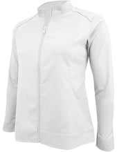 Load image into Gallery viewer, M&M Scrubs Women's Ultra Soft Front Zip Warm-Up Scrub Jacket (5200) White