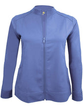 Load image into Gallery viewer, M&M Scrubs Women's Ultra Soft Front Zip Warm-Up Scrub Jacket (5200) Ceil Blue