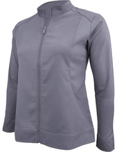 Load image into Gallery viewer, M&amp;M Scrubs Women&#39;s Ultra Soft Front Zip Warm-Up Scrub Jacket (5200) Charcoal
