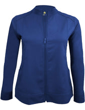 Load image into Gallery viewer, M&amp;M Scrubs Women&#39;s Ultra Soft Front Zip Warm-Up Scrub Jacket (5200) True Navy Blue
