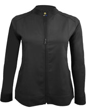 Load image into Gallery viewer, M&M Scrubs Women's Ultra Soft Front Zip Warm-Up Scrub Jacket (5200) Black