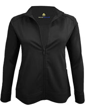 Load image into Gallery viewer, M&amp;M Scrubs Women&#39;s Ultra Soft Front Zip Warm-Up Scrub Jacket (5200) Black
