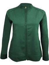 Load image into Gallery viewer, M&amp;M Scrubs Women&#39;s Ultra Soft Front Zip Warm-Up Scrub Jacket (5200) Hunter Green
