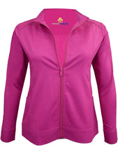 Load image into Gallery viewer, M&M Scrubs Women's Ultra Soft Front Zip Warm-Up Scrub Jacket (5200) Hot Pink