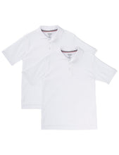 Load image into Gallery viewer, French Toast Boys Uniform Polo 2 Pack Short Sleeve Pique White