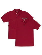 Load image into Gallery viewer, French Toast Boys Uniform Polo 2 Pack Short Sleeve Pique Red