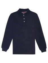 Load image into Gallery viewer, French Toast Boys' Long-Sleeve Pique Polo Shirt Navy
