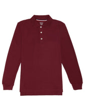 Load image into Gallery viewer, French Toast Boys' Long-Sleeve Pique Polo Shirt Burgundy