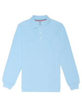 Load image into Gallery viewer, French Toast Boys' Long-Sleeve Pique Polo Shirt Light Blue