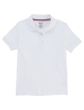 Load image into Gallery viewer, French Toast Girls' Short Sleeve Interlock Polo With Picot Collar White