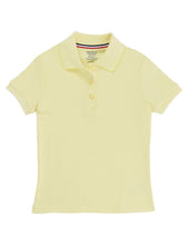 Load image into Gallery viewer, French Toast Girls' Short Sleeve Interlock Polo With Picot Collar Yellow