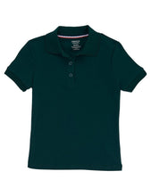 Load image into Gallery viewer, French Toast Girls' Short Sleeve Interlock Polo With Picot Collar Hunter