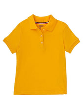 Load image into Gallery viewer, French Toast Girls&#39; Short Sleeve Interlock Polo With Picot Collar Gold
