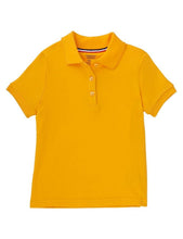 Load image into Gallery viewer, French Toast Girls' Short Sleeve Interlock Polo With Picot Collar Gold