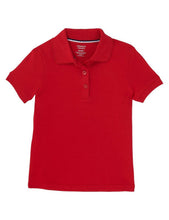 Load image into Gallery viewer, French Toast Girls&#39; Short Sleeve Interlock Polo With Picot Collar Red
