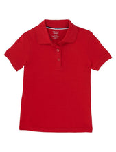 Load image into Gallery viewer, French Toast Girls' Short Sleeve Interlock Polo With Picot Collar Red
